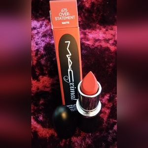 Mac maximal matte lipstick 💄 color 675 over statement